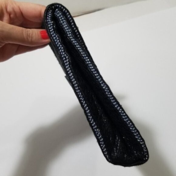 Shana Luther clutch black bag SML hand made in Brooklyn NYC fabric purse - Picture 8 of 11